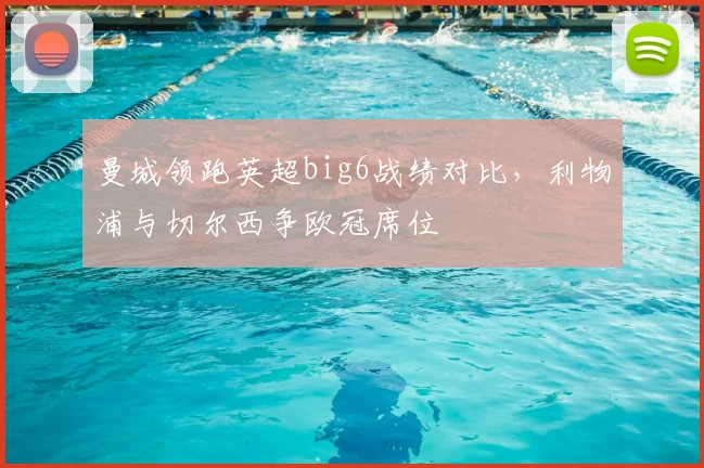 曼城领跑英超big6战绩对比,利物浦与切尔西争欧冠席位